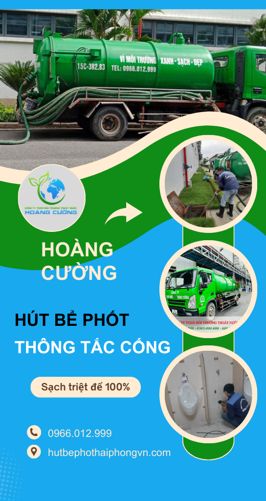 hút bể phốt hoàng cường