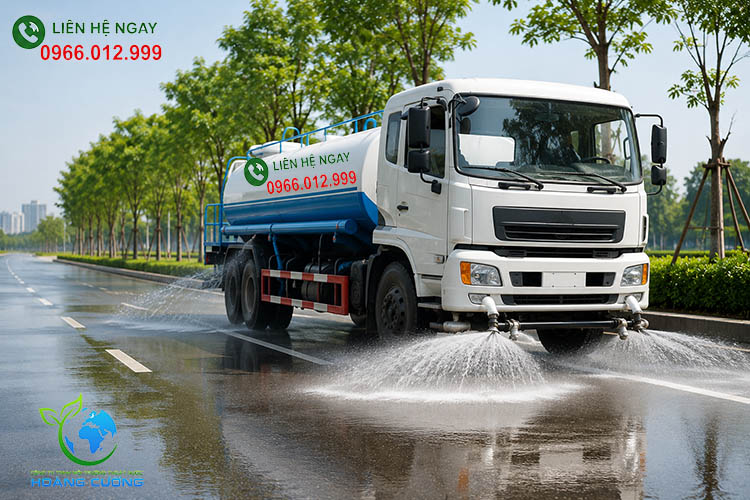 thuê xe tưới cây công trình