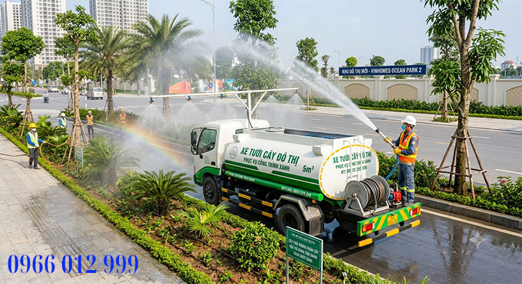 thuê xe nước tưới cây rửa đường