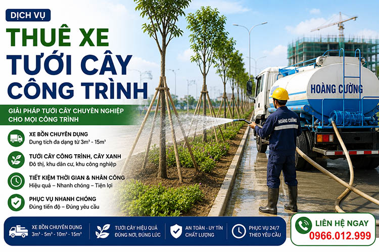 thuê xe tưới nước rửa đường đồng nai