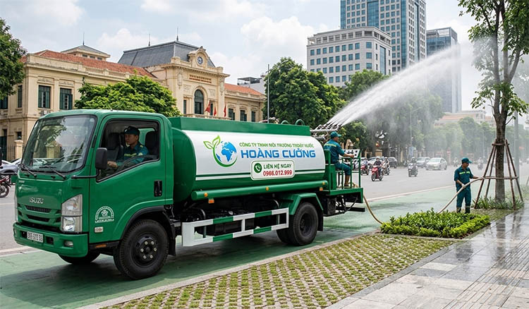 dịch vụ cho thuê xe tưới nước rửa đường tại hải phòng