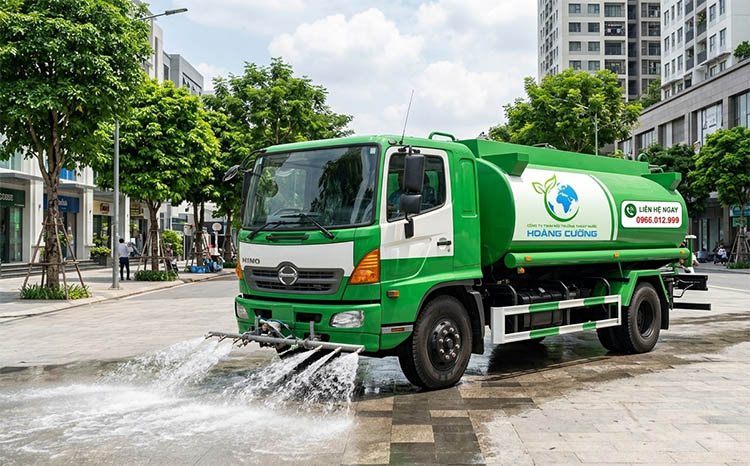 dịch vụ cho thuê xe tưới nước rửa đường hải phòng