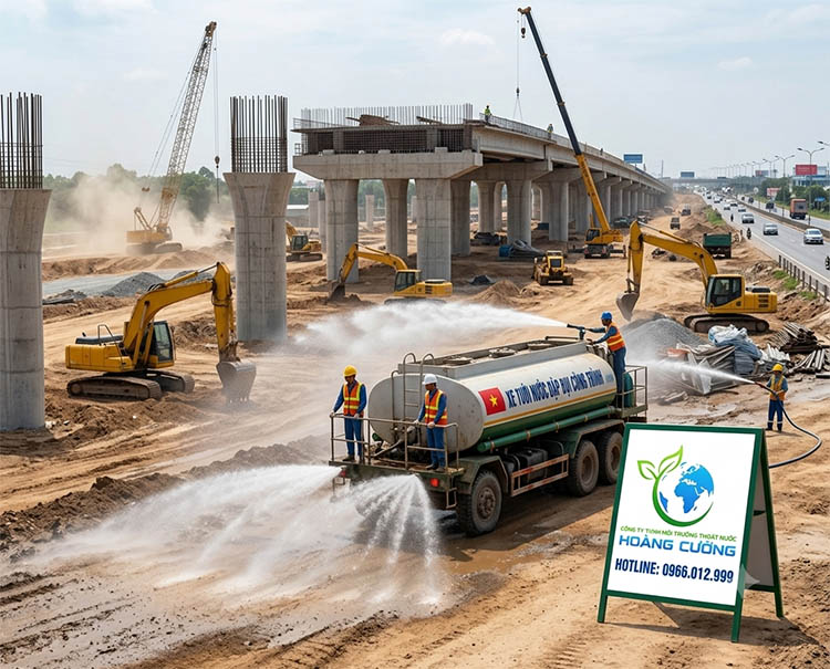 thuê xe nước tưới cây rửa đường hải phòng