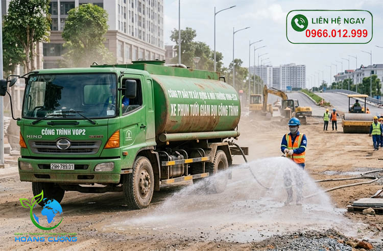 cho thuê xe tưới nước rửa đường tại hưng yên