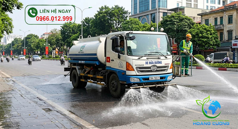 dịch vụ cho thuê xe tưới nước rửa đường tại tphcm