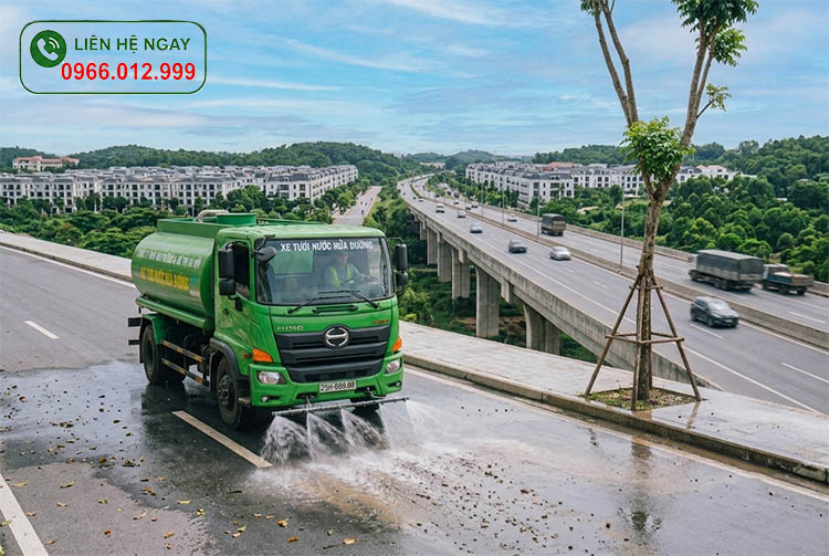 thuê xe tưới nước rửa đường tại quảng ninh
