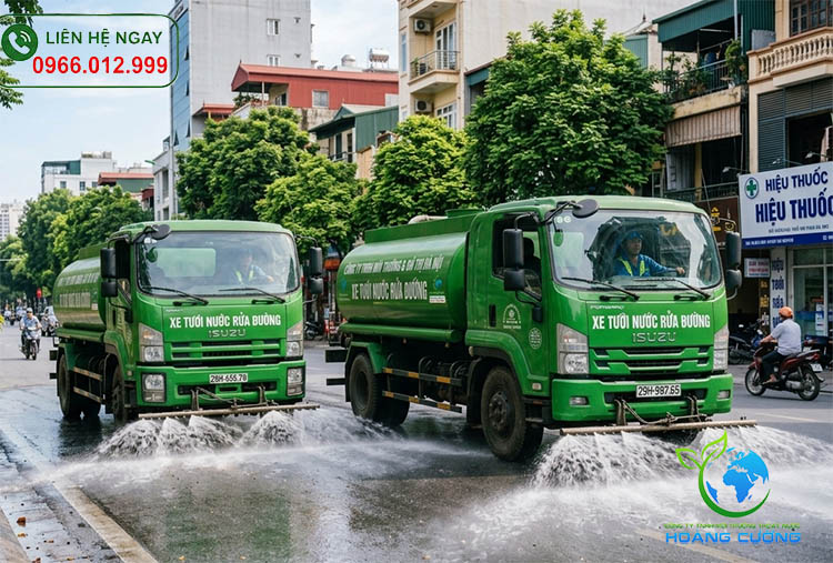 cho thuê xe tưới nước rửa đường quảng ninh