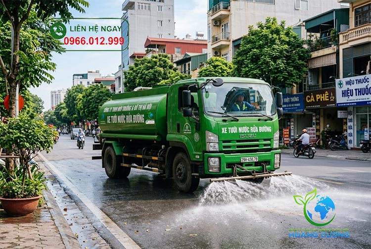 dịch vụ cho thuê xe tưới nước rửa đường tại nam định